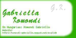 gabriella komondi business card